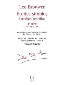 Brouwer: Simple Studies 4th Series for Guitar published by Eschig